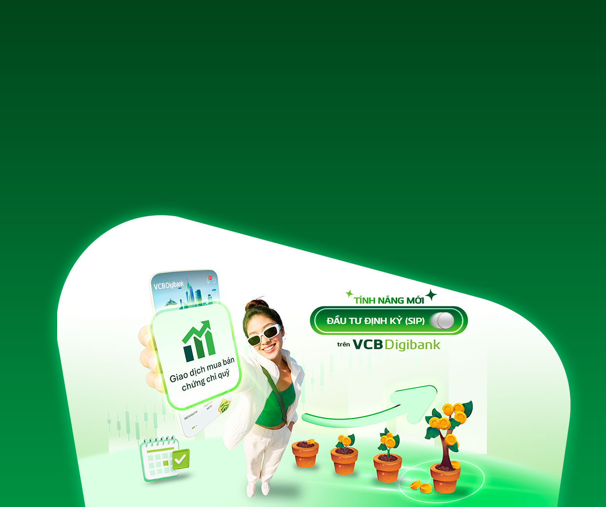 quản lý đầu tư định kỳ SIP quỹ mở vcbf trên vcb digibank