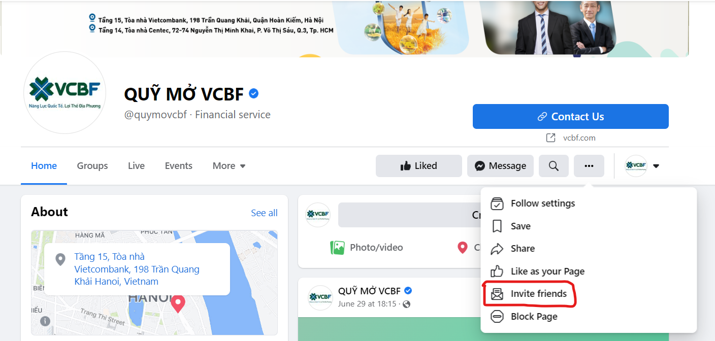 moi like page QUỸ MỞ VCBF