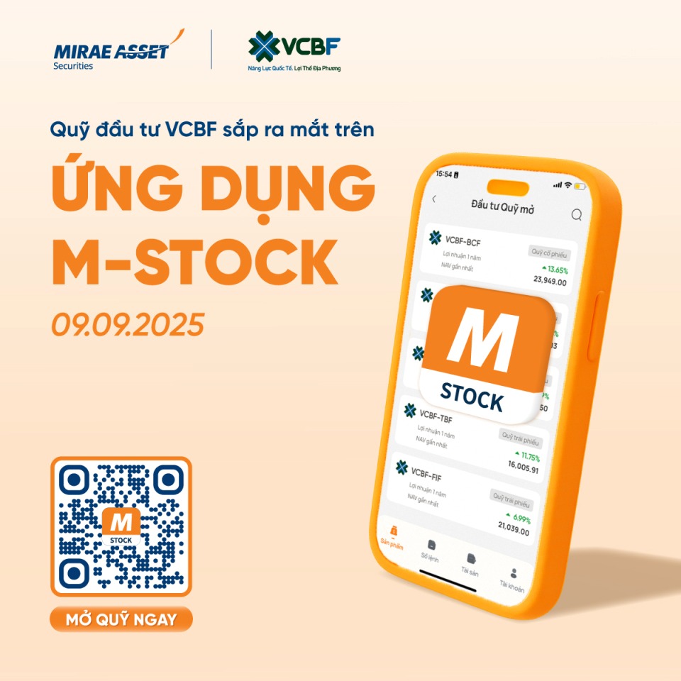 Đầu tư quỹ mở VCBF trên nền tảng M-Stock