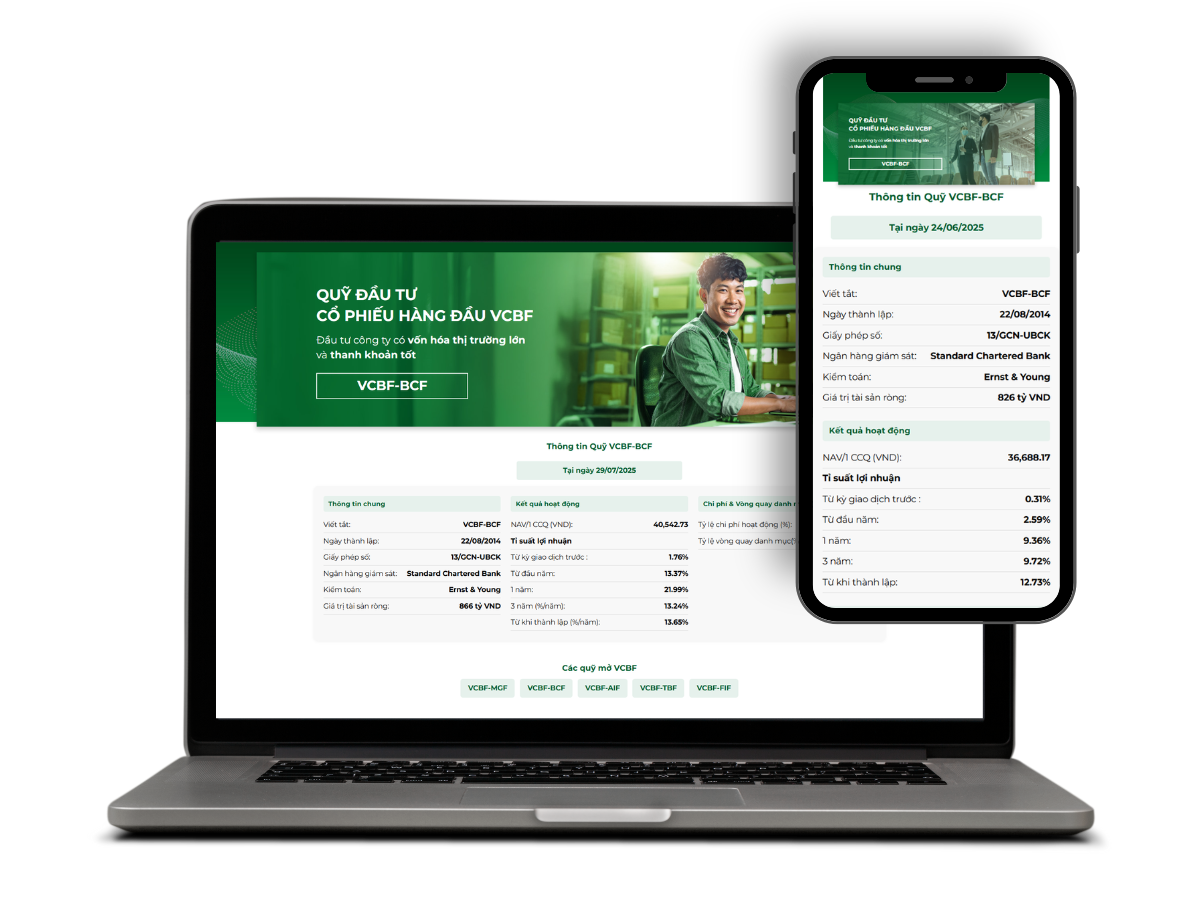 Giao diện VCBF App