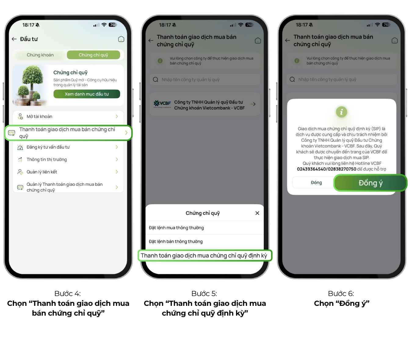 Bước 1 Truy cập tính năng thanh toán SIP trên VCB Digibank