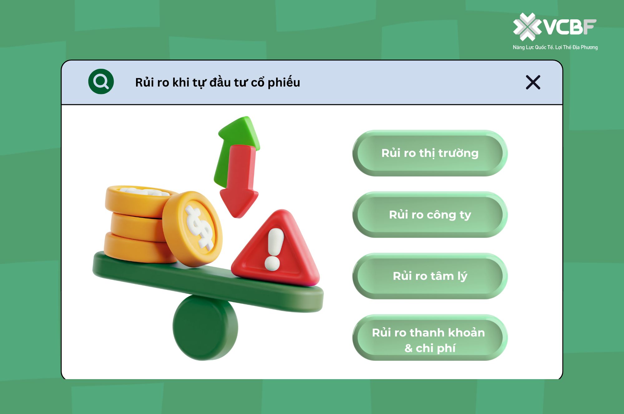 Rủi ro khi tự đầu tư cổ phiếu
