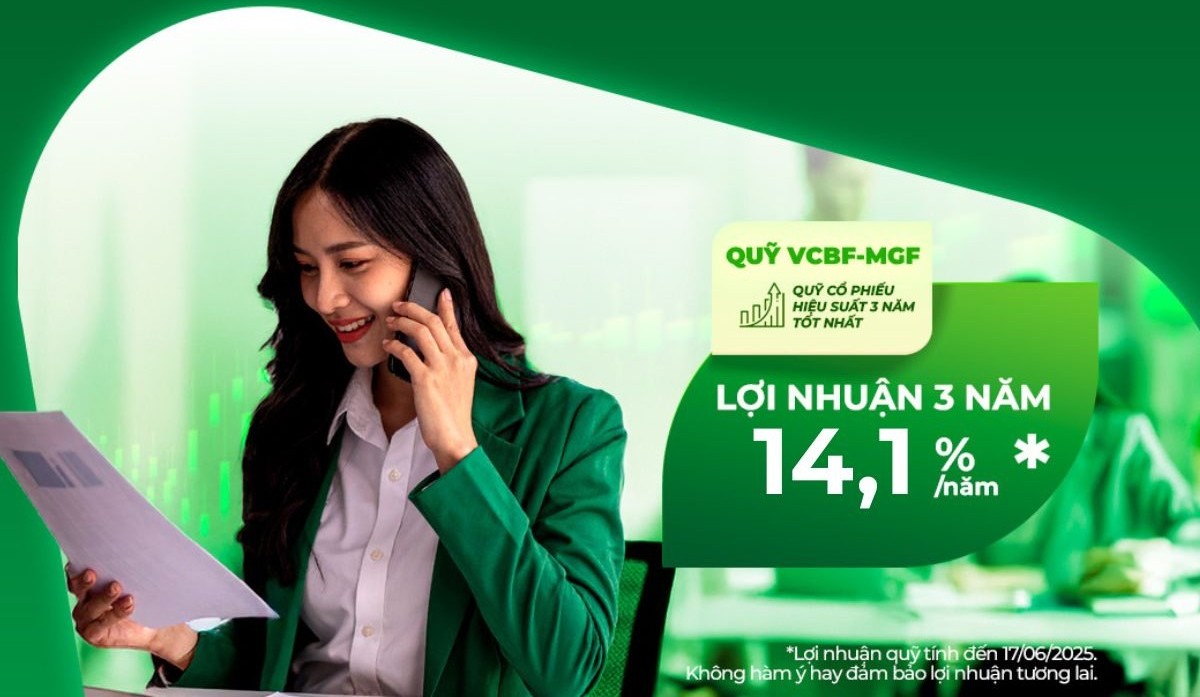 Quỹ mở VCBF-MGF lợi nhuận đứng đầu 3 năm